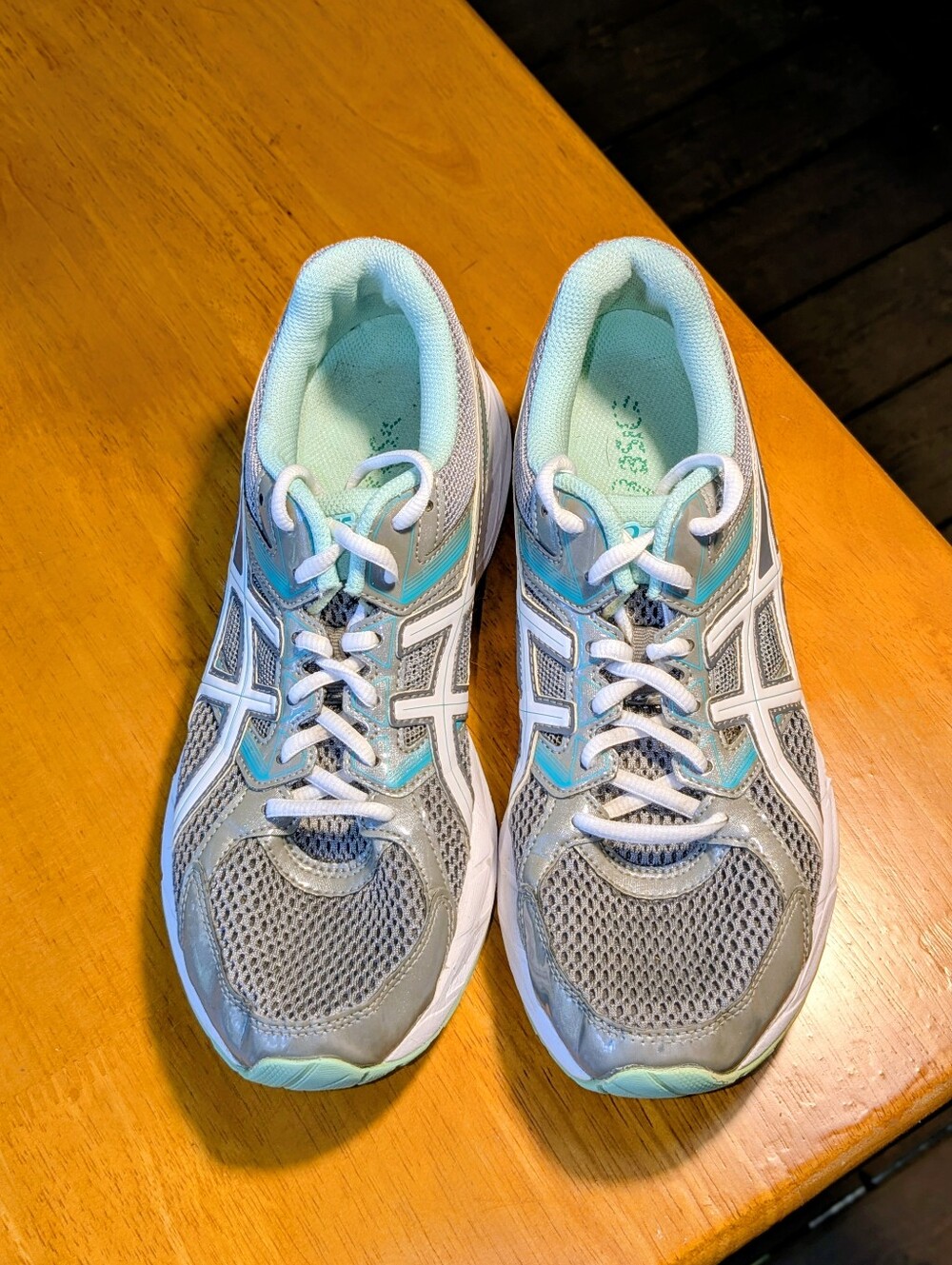 Asics Gel-Contend 3 T5G5Q Grey Green Women's Running Shoes 9.5D Sneakers Sports - Picture 14 of 16